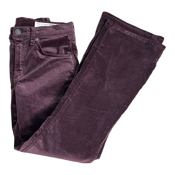 Rag & Bone Women's Suede Pants in purple, size 24. Soft and sleek - Picture 3 of 13
